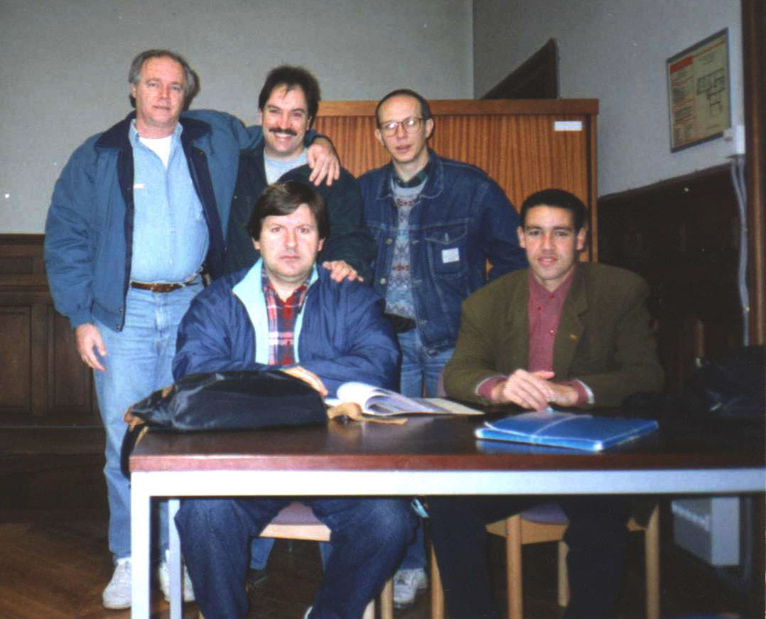 CFSG's guys in the Centre de Geostatistique building, Nov 1994