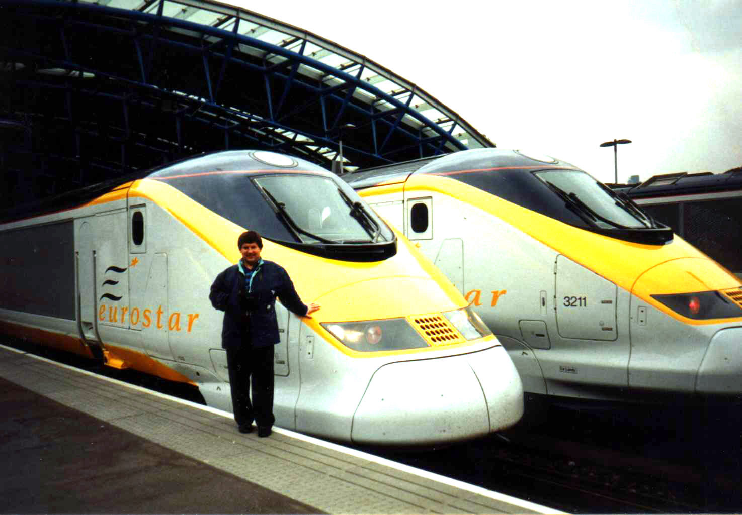 At the high speed train "Eurostar", Waterloo Rail Way Station, London, UK - March 1995